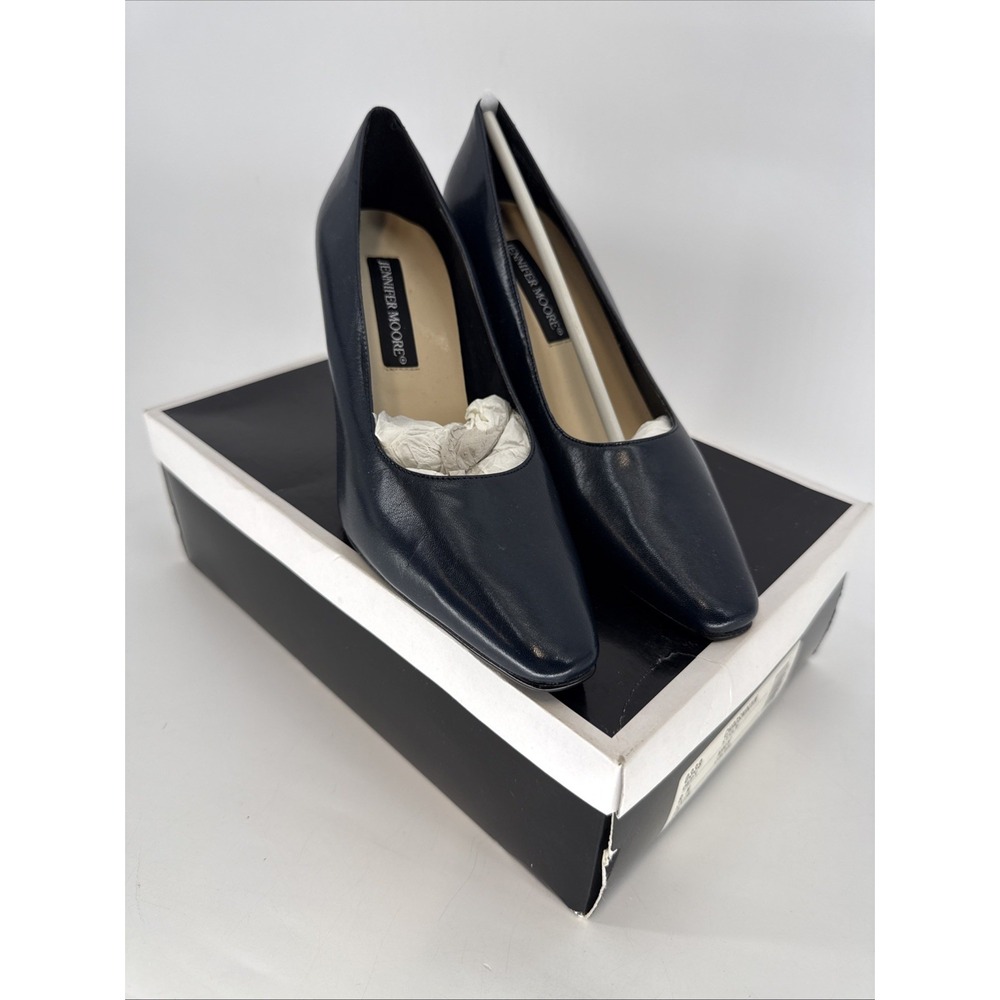 New Jennifer Moore Navy Chaos Sz 8M Heels Shoes Heel Has A Scratch See Pictures